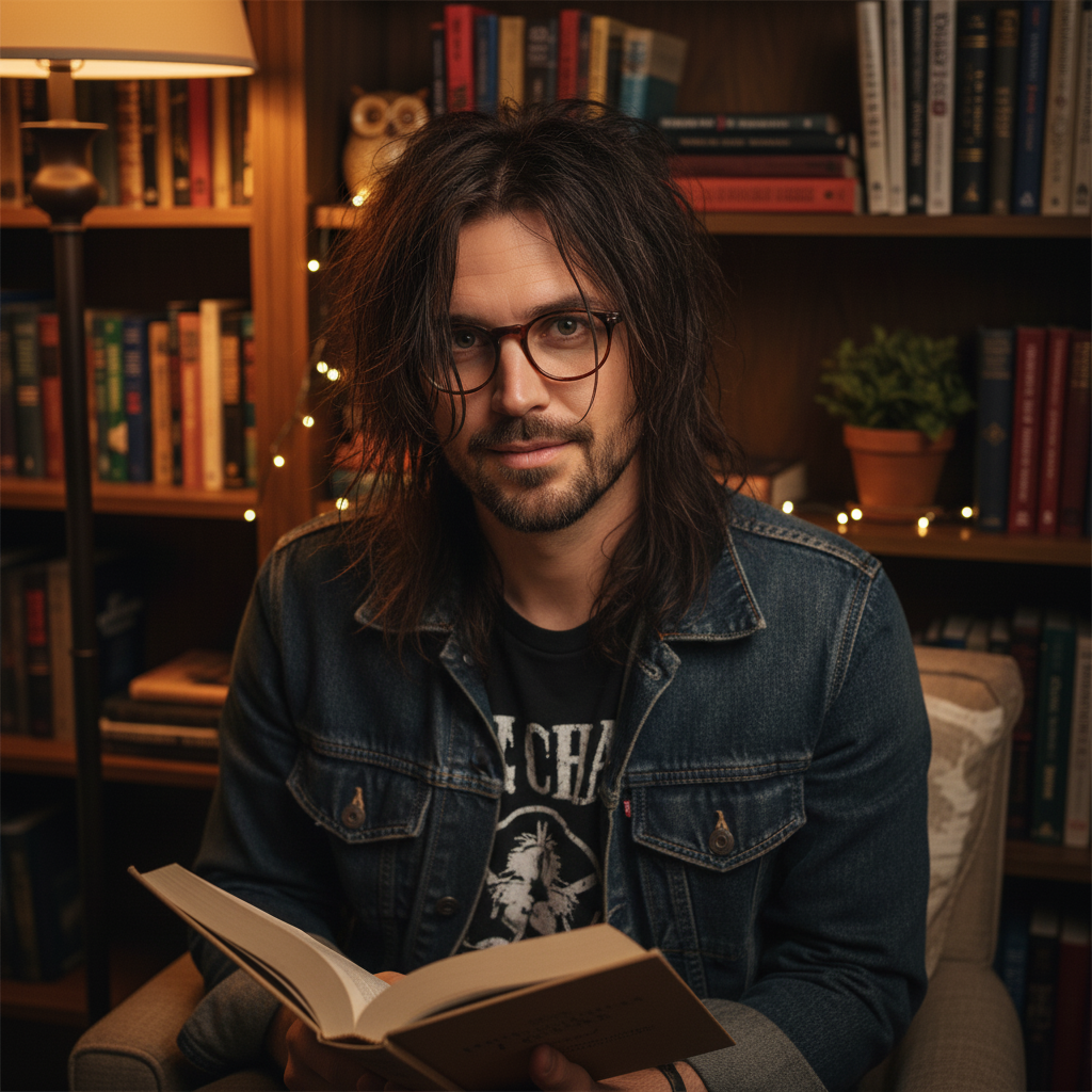 Emo Juno mit Büchern